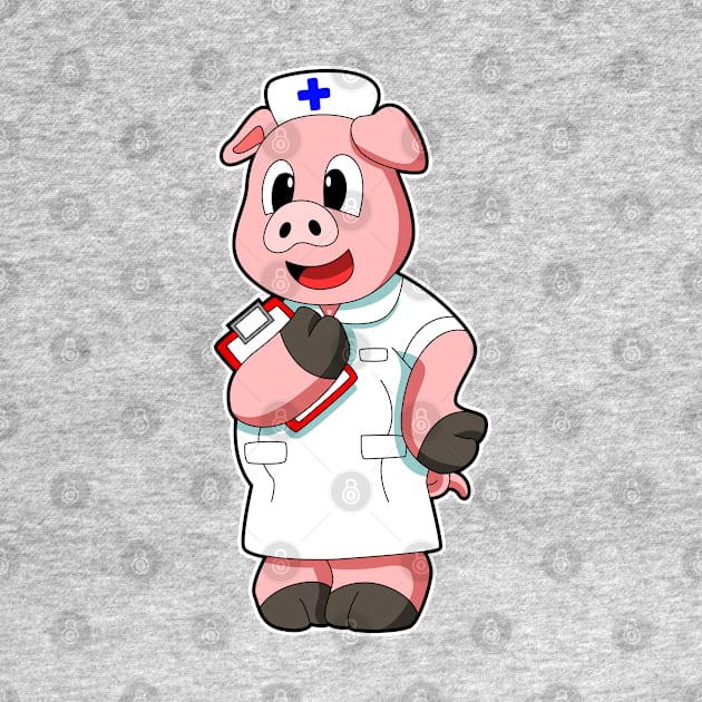 Pig as Nurse with Smock by Markus Schnabel